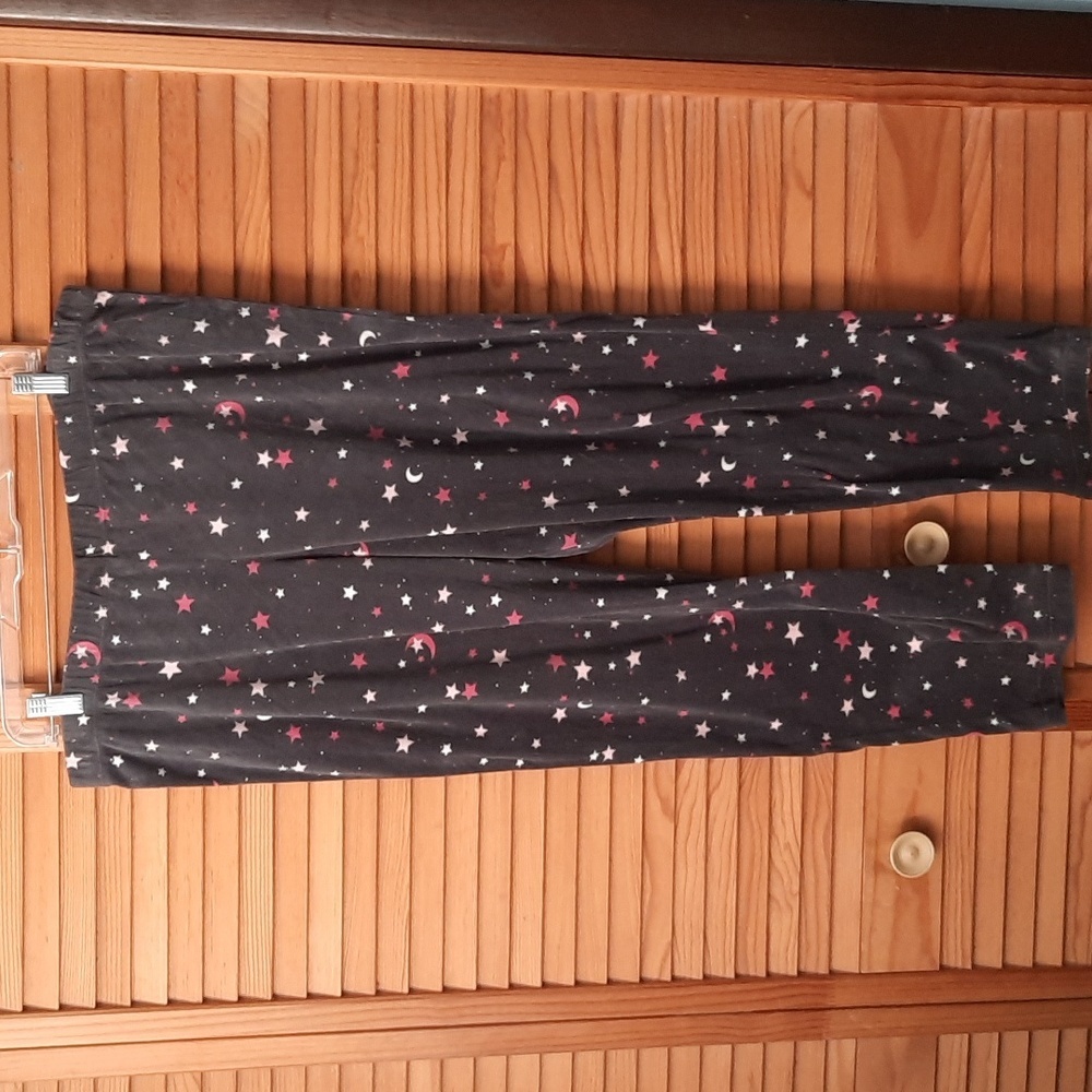 Secret Treasures Sleepwear Stars & Moon Dark Grey Pink White Print Pants XL